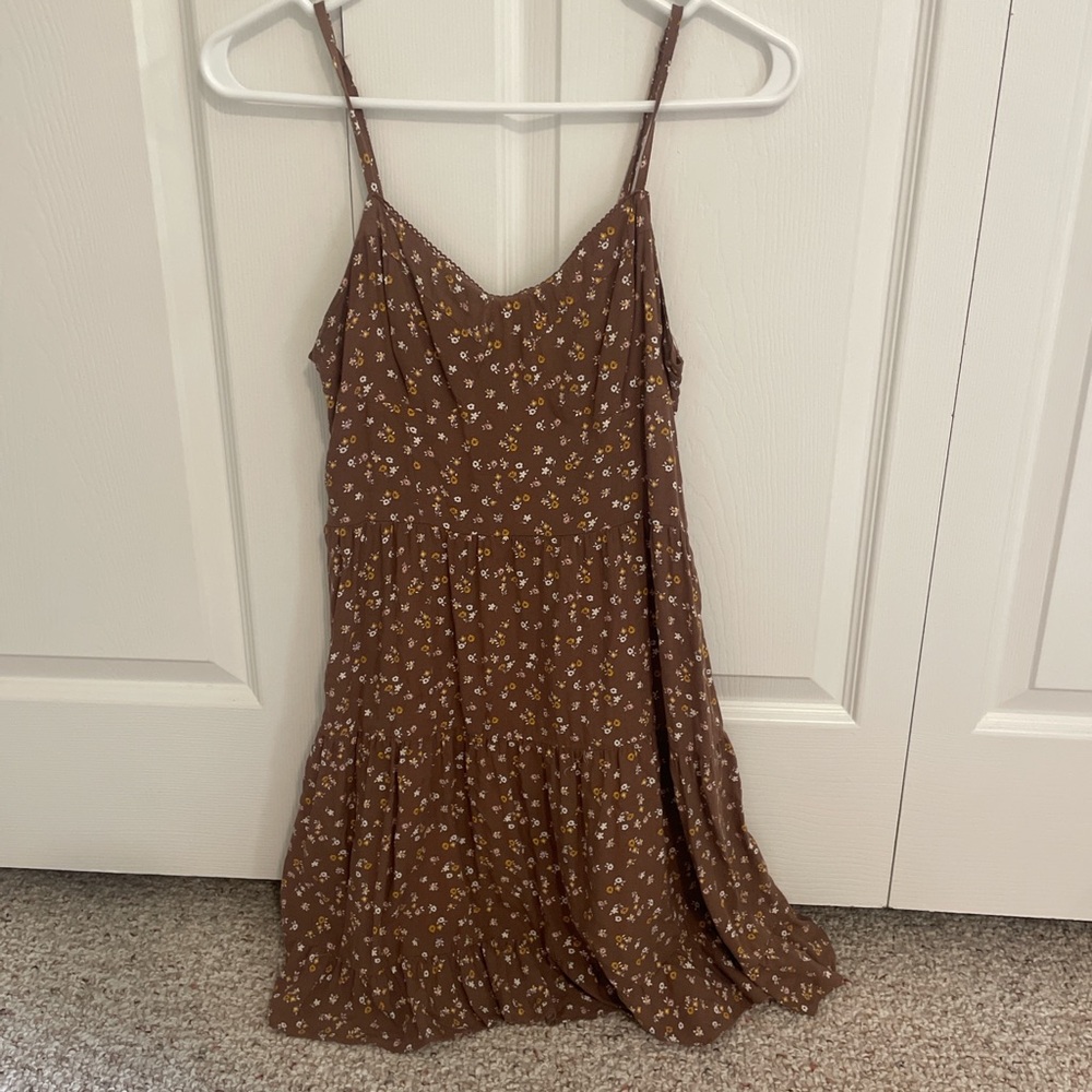 Aeropostale Brown Floral Mini Dress